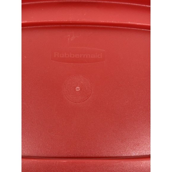 Rubbermaid Red Top  Storage Container Square Almond Lid 5 Cups 1.2 L USA Vintage - Picture 2 of 10